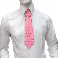 Pink glitter tie with LED