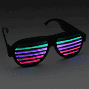 Leuchtende Equalizer LED-Party-Brille Kabellos