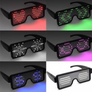 Luminous glasses without cable rechargeable with graphics & text Display