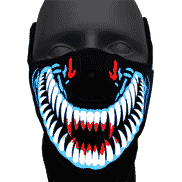 Sound Activated LED Horror Demon Mask