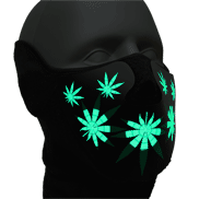 Sound-activated LED hemp mask
