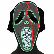 EL Scary LED Gesicht Maske Leuchtmaske Horrormaske