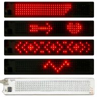 Flexible kleine LED-Laufschrift Rot 122 mm x 22 mm x 1.5 mm akkubetrieben programmierbar per App