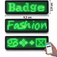 LED name tag Scrolling App & USB programmable green