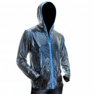 Ucult Silver LED jacket I hooded jacket I hoodie with blue lighting