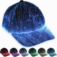 LED Cap with magical glass fiber scattered light