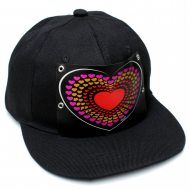 Luminous cap with hearts