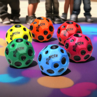 Springball 6 Farben ⌀ 7 cm I Extrem springende Spiel-Bälle I Spielball hüpfende Bälle Kinderspielzeug Draußen