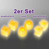 2 X LED-Kerzen aus Echtwachs