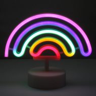 LED-Regenbogen Neon Leuchte mit Aufsteller | Pride Tisch Neon Regenbogen Nachlicht I Regenbogen-Lampe Schlafzimmer-Dekoration