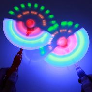 Rotating stick with glowing multicolor LEDs