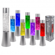 LED-Glitter-Lampe 34cm hoch I LED Deko-Leuchte I Batteriebetriebene Glitter-Leuchte I Große Farbwechsel-Leuchte