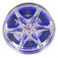 LED chrome rim wall clock I luminous tire rim clock I wall clock rim I illuminated decorative wall clock