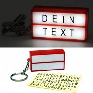 Personalisierbarer LED-Schlüsselanhänger rot I Leuchtschild Anhänger I Schlüsselanhänger mit Namen kaufen I Kreatives Mitbringsel & Gastgeschenk