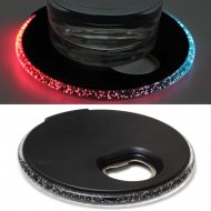 Round LED coaster with bottle opener