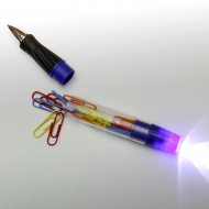 LED-Kugelschreiber mit bunten Büroklammern I Multifunktions Kugelschreiber I 3 in 1 Schreibstift