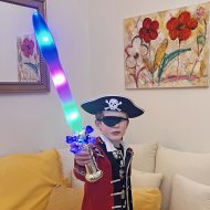 LED pirate sword with skull