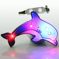 LED-Anstecker Delfin LED-Blinky I Blinky Anstecker Brosche Blinki Pin Button