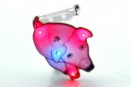 LED-Glücksbringer Glücksschwein Anstecker Brosche Blinki Pin Button