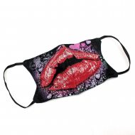 Glow in the Dark Mask I Mouth and Nose Mask Everyday mask with light effect I Kiss Mouth glows in the dark I For night owls I - Kopie