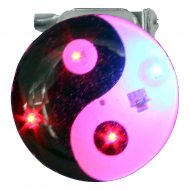 LED Badge Yin Yang Sign Blinky Badge Brooch Pin Button