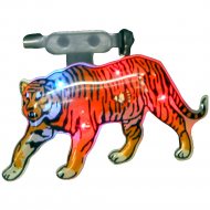 LED Badge Tiger Blinky Badge Brooch Pin Button