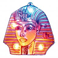 LED-Anstecker Pharao Blinky Anstecker Brosche Pin Button Ägypten Mitgebsel