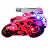 LED badge racing motorcycle blinkie badge brooch pin button