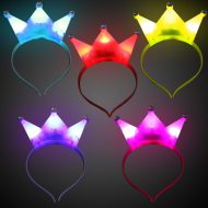 LED Krone Haarreif in 5 Farben I Leuchtkrone für Mädchen & Frauen I Blinkende Partykrone I Haarreif Kostümkrone I Krone blinkend Prinzessin