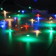 Bunte LED-Lichterkette batteriebetrieben 3 m I Leuchtkabel Weihnachten Deko mit bunten LEDs portabel I Dauerleichten oder Blinken Flexible LED-Leuchtschnur für unterwegs