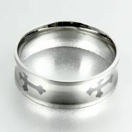 Cross ring I Stainless steel ring with cross Stainless steel ring with cross