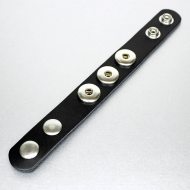 Wechselschmuck Lederarmband Basis (ohne Chunks Clickbuttons I Druckknöpfe )