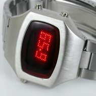 Space Age LED-Armbanduhr rote Anzeige Retro Vintag LED-Herrenuhr