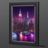 led-bild Hochhäuser bei Nacht