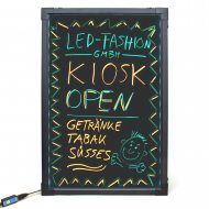 LED-Schreibtafel zum Aufhängen 60 x 40 cm  I  Leuchtendes Schild I l Leuchtende Werbetafel für Cafe Kiosk Bar Restaurant