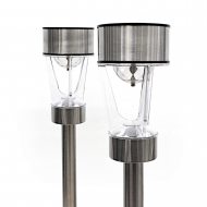 2er Set Solar-Partyleuchte edelstahl solar draußen