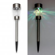 Drehende Farbwechsel-Leuchte mit Erdspieß