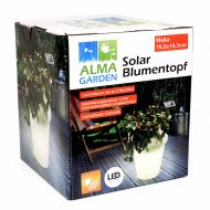 Solar flower pot I solar plant pot I LED garden and balcony light | Weatherproof outdoor lighting