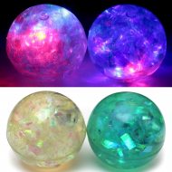 Flashing bouncy ball with light for children I glitter ball I luminous rubber ball I throwing toy bouncy ball 6 cm tall