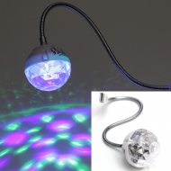 Mini LED-Discokugel soundgesteuert mit USB-Stecker I Multicolor Effektlicht Gadget  I Flexible Disco-Leuchte soundsensitiv
