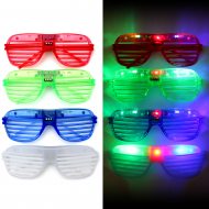 Blinkbrille LED-Atzenbrille I Party-Leuchtbrille I Jalousie-Blinkbrille