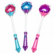 Meerjungfrau Zauberstab LED-Stab 34 cm mit sanften Farbwechsel I  Leuchtperle  Nixen Mädchen Spiezeug Muschelstab