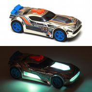 Hot Wheels Edge Glow Cruisers Fast Fish 13 cm mit Licht & Sound I Hot Wheels Leuchtauto Motorengeräusch I Kinder Spielzeugauto Geschenk