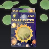 Sonnensystem Glow in the dark 9 Teile I 9 nachtleuchtende Planeten zum Aufkleben I Planeten Leucht-Dekoration Kinderzimmer