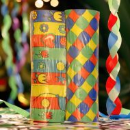 2er Set bunte Papier-Luftschlangen I Party Geburtstag Karneval Fasching Luftschlangen-Deko I Feierdekoration Accessoire