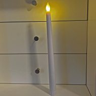 LED Echtwachskerze Stabkerze 27 cm I 6 Stunden Timer Funktion I Flammenlose Andachtskerze Handkerze Weihnachten Kirche