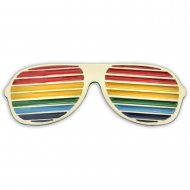 Sonnenbrille-Gürtelschnalle I Partygürtelschnalle Regenbogen Farben