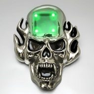 Skull Belt buckle with LEDs