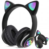 Cat ears wireless headphones with RGB color change
