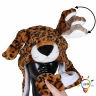 raubkatze tier led wackelohr mütze